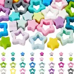 64cs 32 Styles Star Silicone Focal Beads