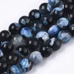 Natural Fire Crackle Agate Beads Strands