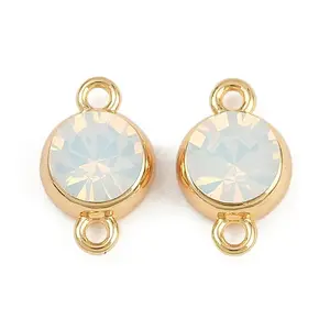 Brass Pave Cubic Zirconia Connector Charms