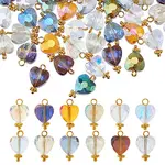 120Pcs 12 Colors Electroplate Glass Pendants