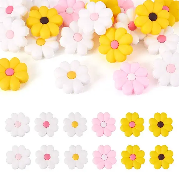 24Pcs 6 Colors Silicone Beads