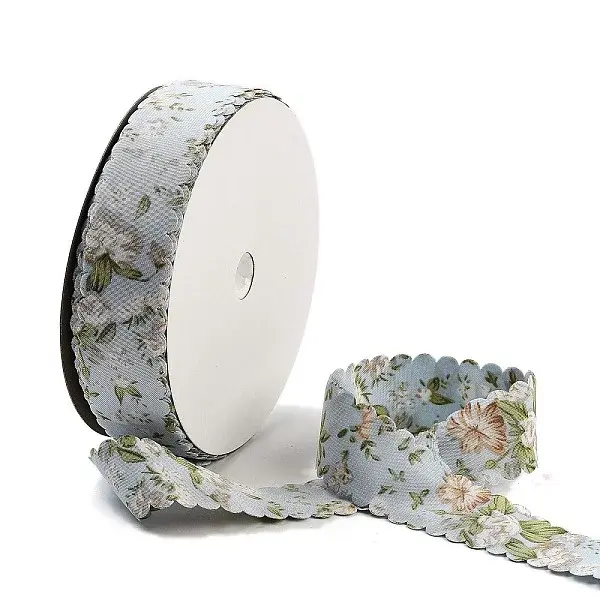 20 Yards Flower Printed Polyester Ribbon