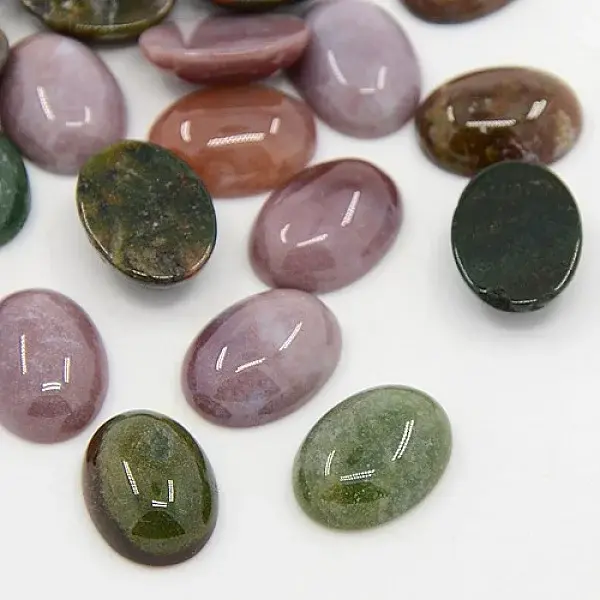 Oval Natural Gemstone Cabochons Mix