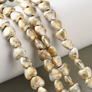 Spray Printed Synthetic Turquoise Beads Strands