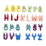 26 Pcs Spray Painted Alloy Alphabet Links Connectors
