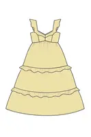 WOMEN'S DRESS L-SU-4065 VANILLA