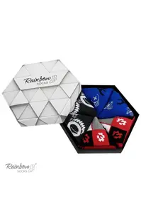 ZOOKSY/RAINBOW SOCKS Dúhové ponožky ponožky pre 3 páry Automotive ventilátor