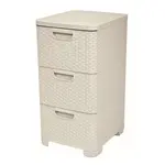 Regál Curver Style 3x14L se zásuvkami krémově bílý