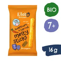 Ella's Kitchen BIO Chrumkavé tyčinky s kukuričkou a mrkvou