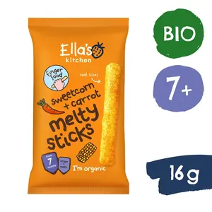 Ella's Kitchen BIO Chrumkavé tyčinky s kukuričkou a mrkvou