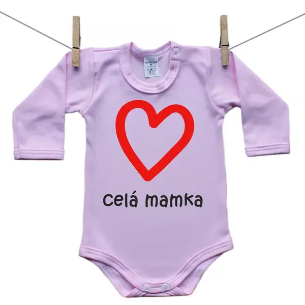 Boodyy Body s dlhým rukávom (ružové) Celá mamka 92 (18-24 mesiacov)