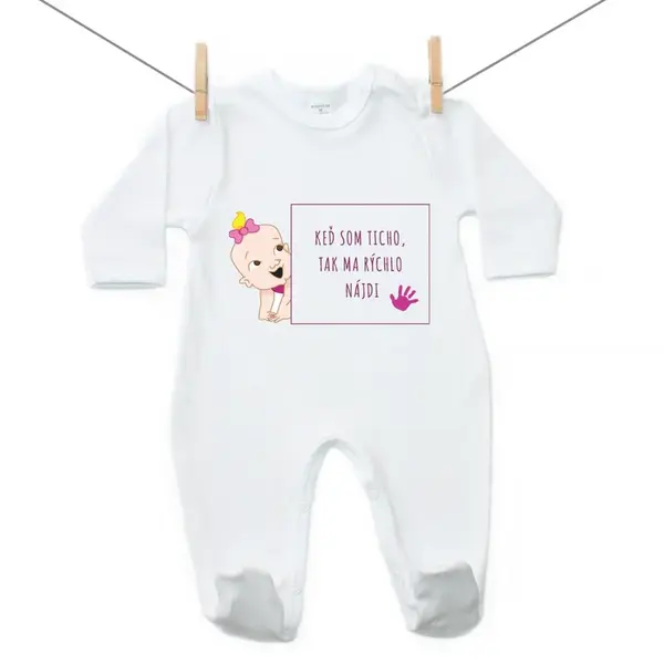 Boodyy Overal Keď som ticho tak ma rýchlo nájdi Dievča 74 (6-9 mesiacov)