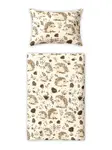 Obliečky do postieľky, 2D sada - Ježko, béžový