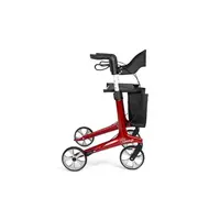 Ultraľahké karbónové 4-kolesové chodítko FUTURO červené