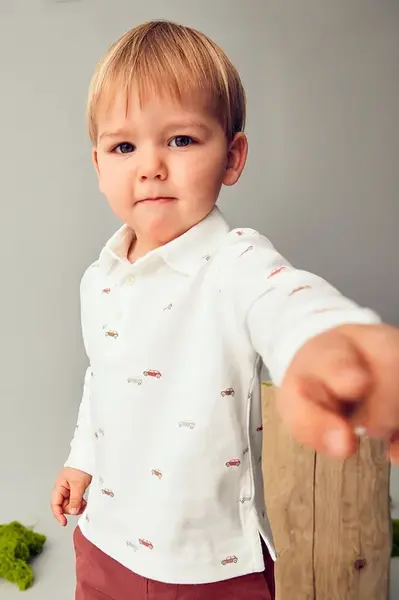 Detská bavlnená polokošeľa Mayoral