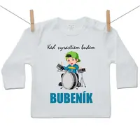 Boodyy Tričko s dlhým rukávom Keď vyrastiem budem bubeník 128 (7-8 rokov)