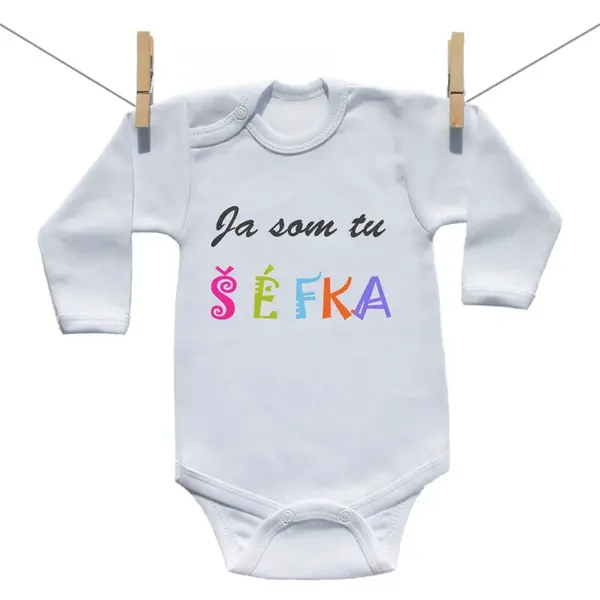 Boodyy Body s dlhým rukávom Ja som tu šéfka 92 (18-24 mesiacov)