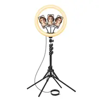 MG Ring Lamp Selfie kruhové LED svetlo + statív 2.1m, čierne