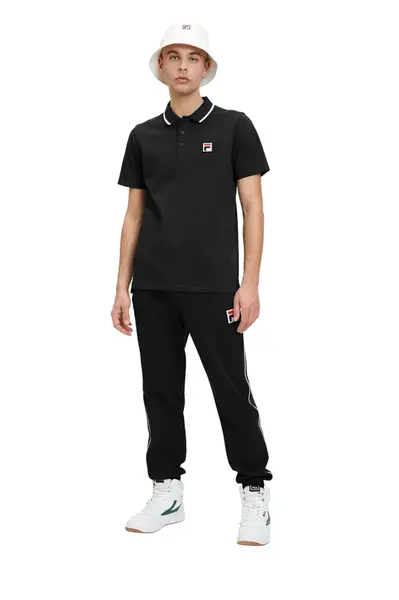 Fila Polo Neck T-Shirt Men's Black