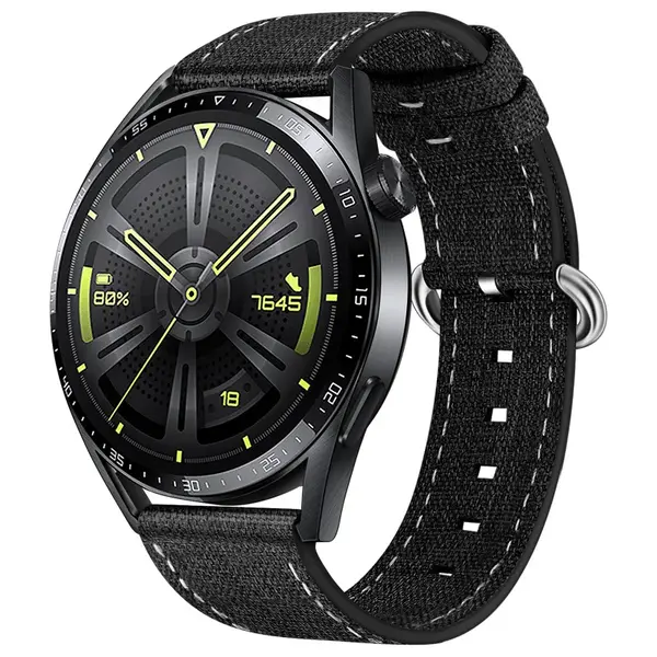 BStrap Denim remienok na Huawei Watch GT 42mm, black