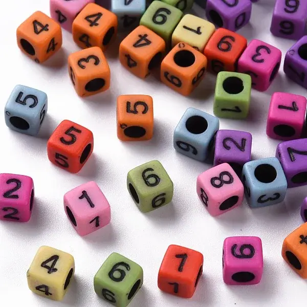 Opaque White Acrylic Beads