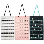 3Pcs 3 Styles Felt Wall-Mounted Jewelry Hanging Rolls