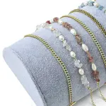Wood Covered with Velvet Half Round Jewelry Bracelet Displays