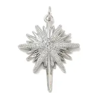 Brass Micro Pave Cubic Zirconia Pendants