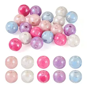20Pcs 10 Styles Acrylic Round Beads Sets