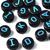 Opaque Black Acrylic Beads