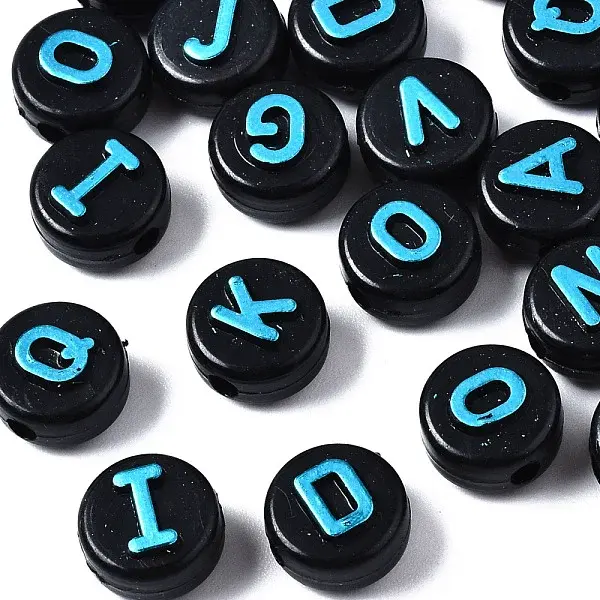 Opaque Black Acrylic Beads