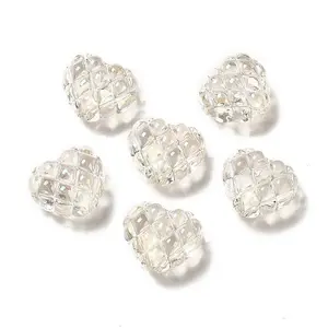 Transparent Acrylic Waffle Beads