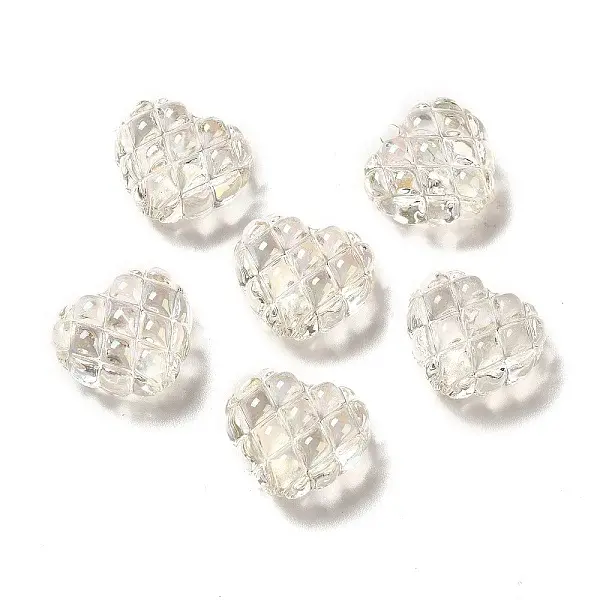 Transparent Acrylic Waffle Beads