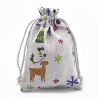 Polycotton(Polyester Cotton) Packing Pouches Drawstring Bags
