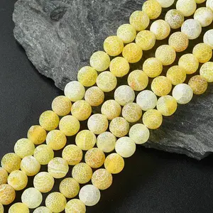 Natural Crackle Agate Beads Strands