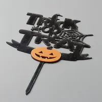 Acrylic Pumpkin & Word Cake Insert Card Decoration