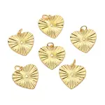 Brass Micro Pave Clear Cubic Zirconia Pendants