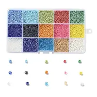 180G 15 Colors Glass Seed Beads