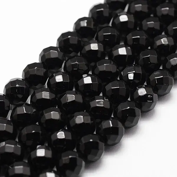 Natural Dyed & Heated Black Onyx Beads Strands
