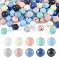 100Pcs 10 Colors Opaque Acrylic Beads