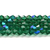Transparent Electroplate Glass Beads Strands