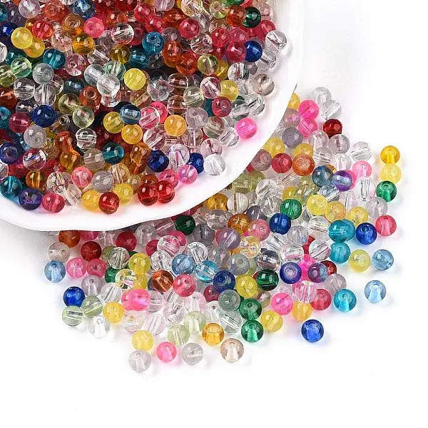 Baking Paint Transparent Glass Beads