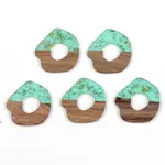 Transparent Resin & Walnut Wood Pendants