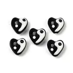 Yin-yang Theme Baking Painted Glass Beads