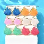 Shell Shape Brass Stud Earrings