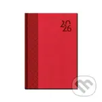 Denný diár VENETIA 2026 (červený) (12-mesačný, A5)