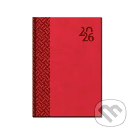 Denný diár VENETIA 2026 (červený) (12-mesačný, A5)