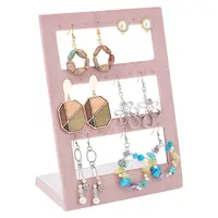 24-Hole Velvet Covered Wood Earring Display Stands