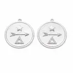 Brass Micro Pave Clear Cubic Zirconia Pendants