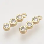 Brass Micro Pave Clear Cubic Zirconia Charms